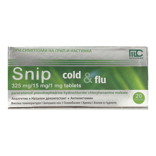 SNIP (PCM+PSEUDOEPHEDRINE+CHLORPHENAMINE)